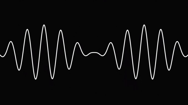 Звуковая волна на черном фоне