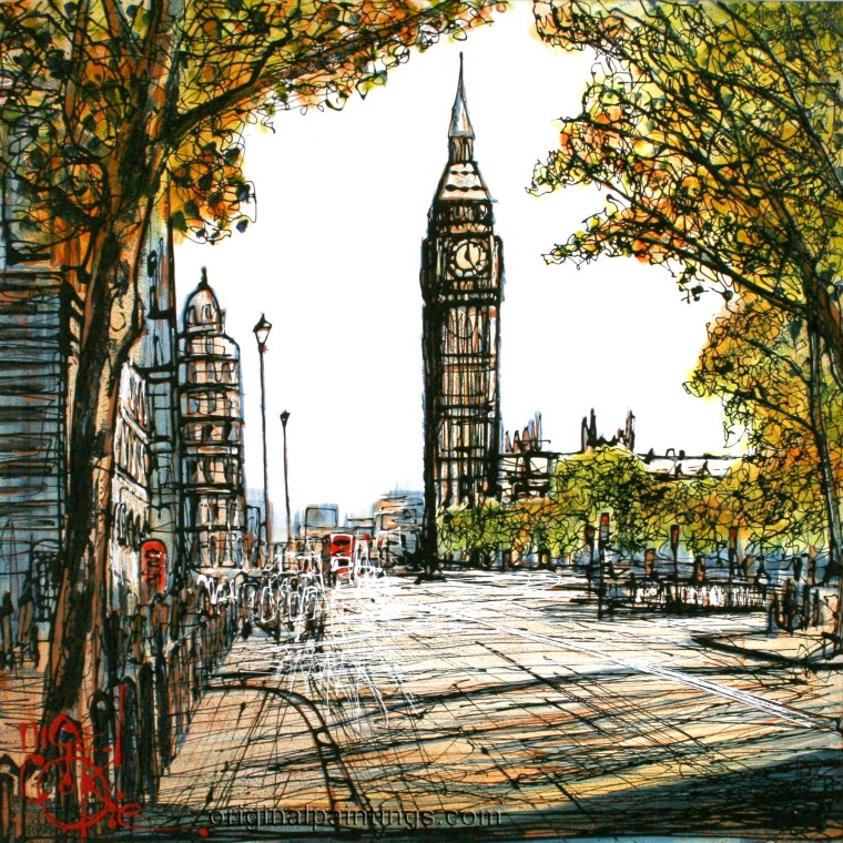 Великобритания Биг Бен скетч