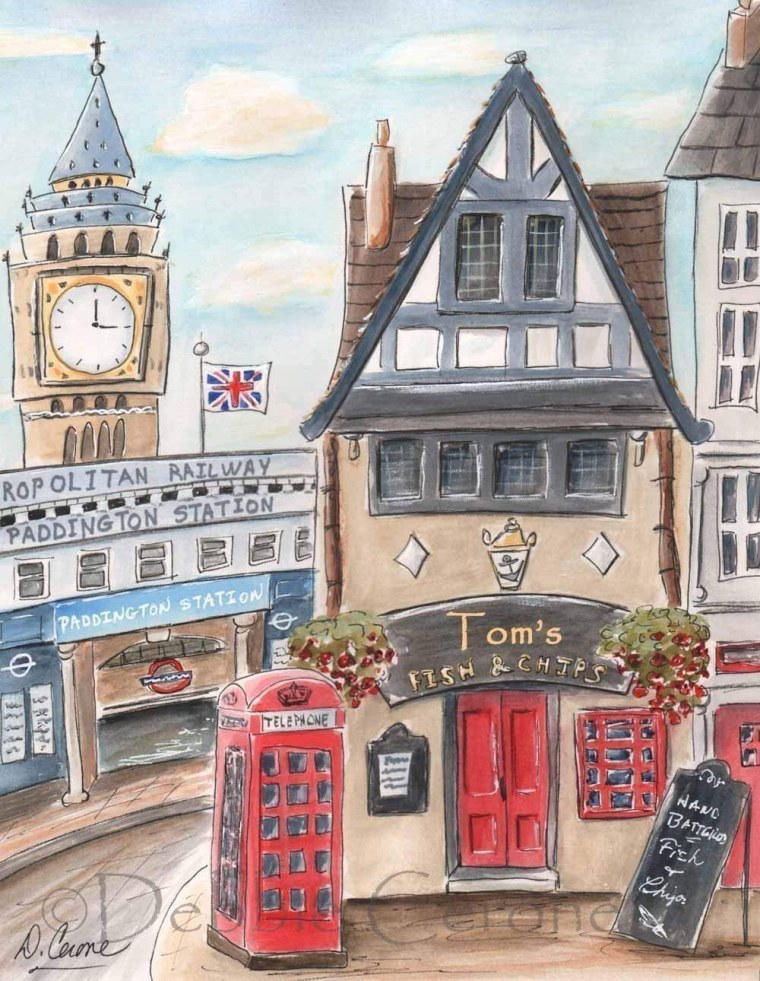 Лондон рисунок