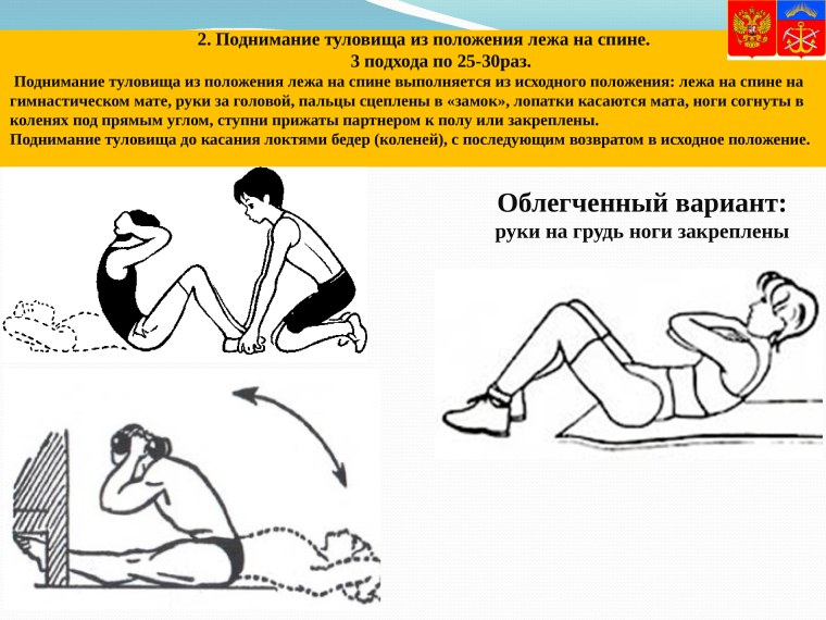 Подъем туловища на полу