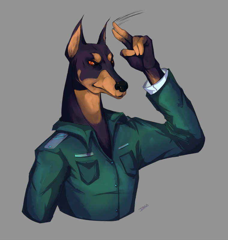 Агрессивный Доберман