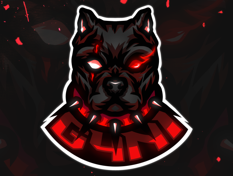 Доберман с красными глазами