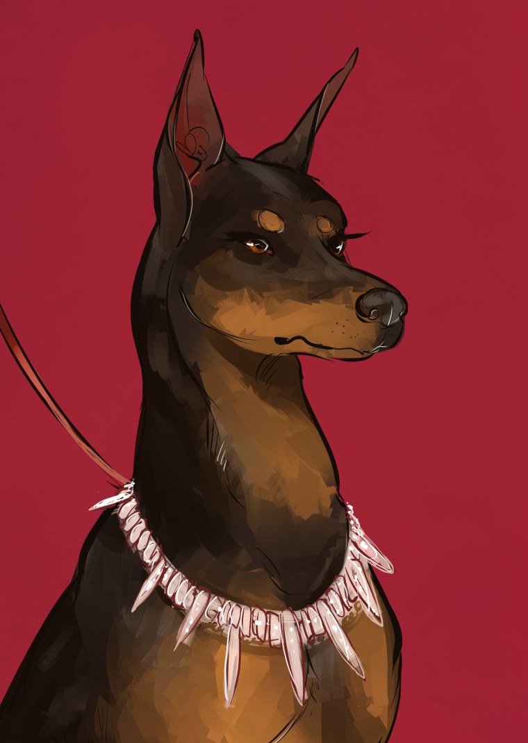 Доберман пинчер арт