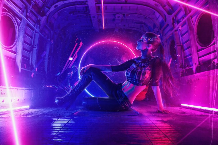 Cyberpunk 2077 очки неон