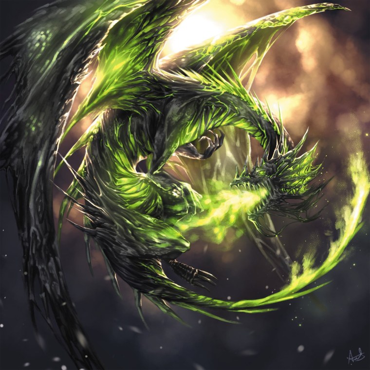 Брим зелёный дракон