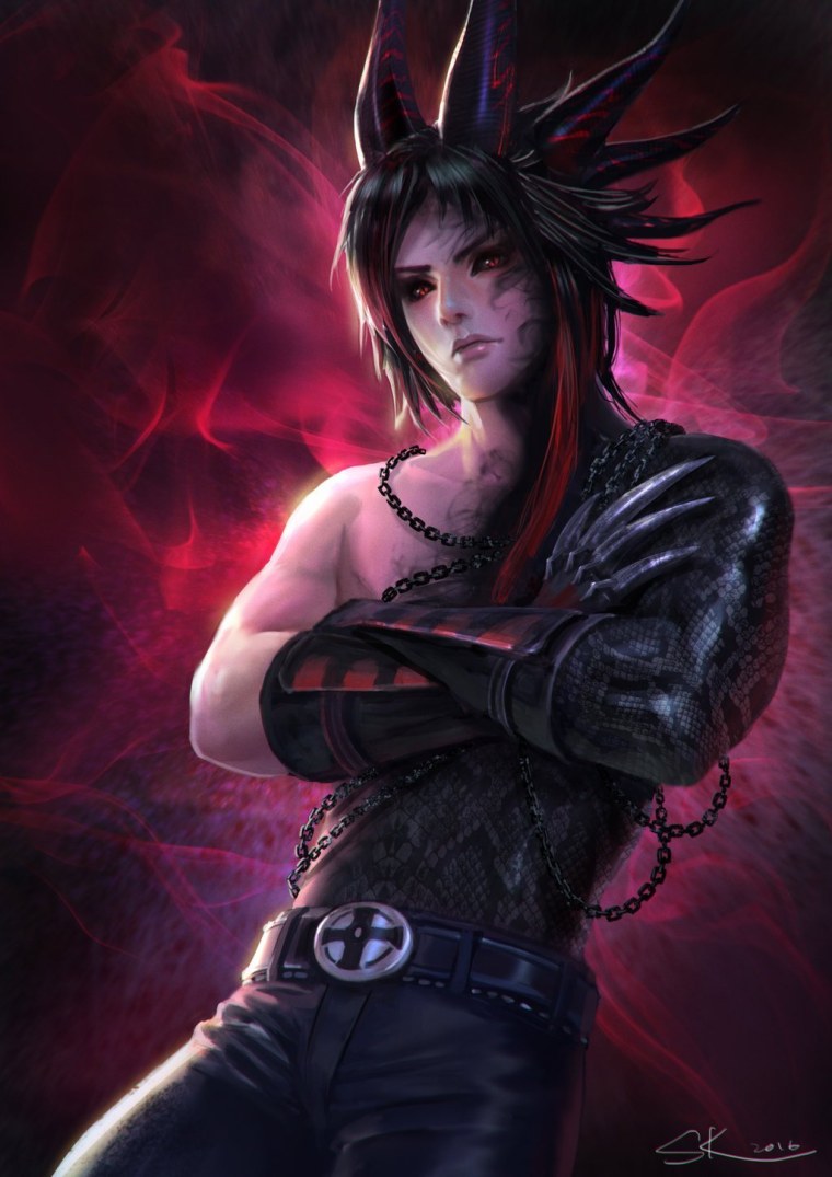 Аниме демон инкуб рога