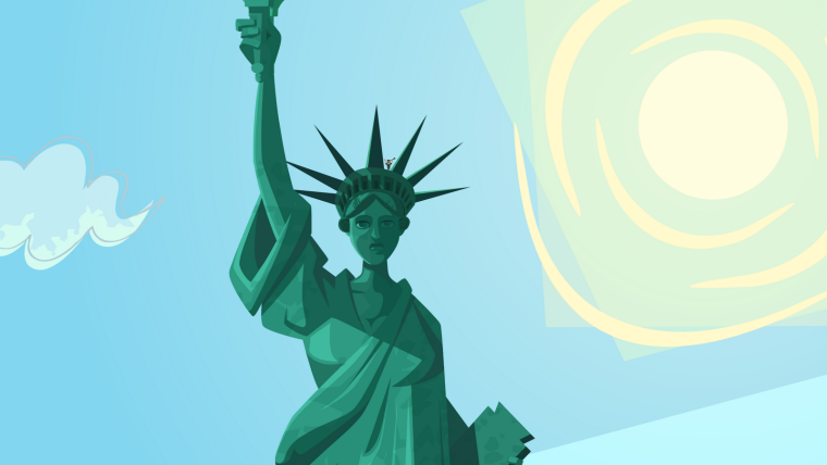 Нью Йорк 80 статуя свободы