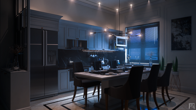 Интерьер ночной кухня