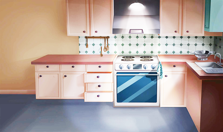 Аниме фон кухня