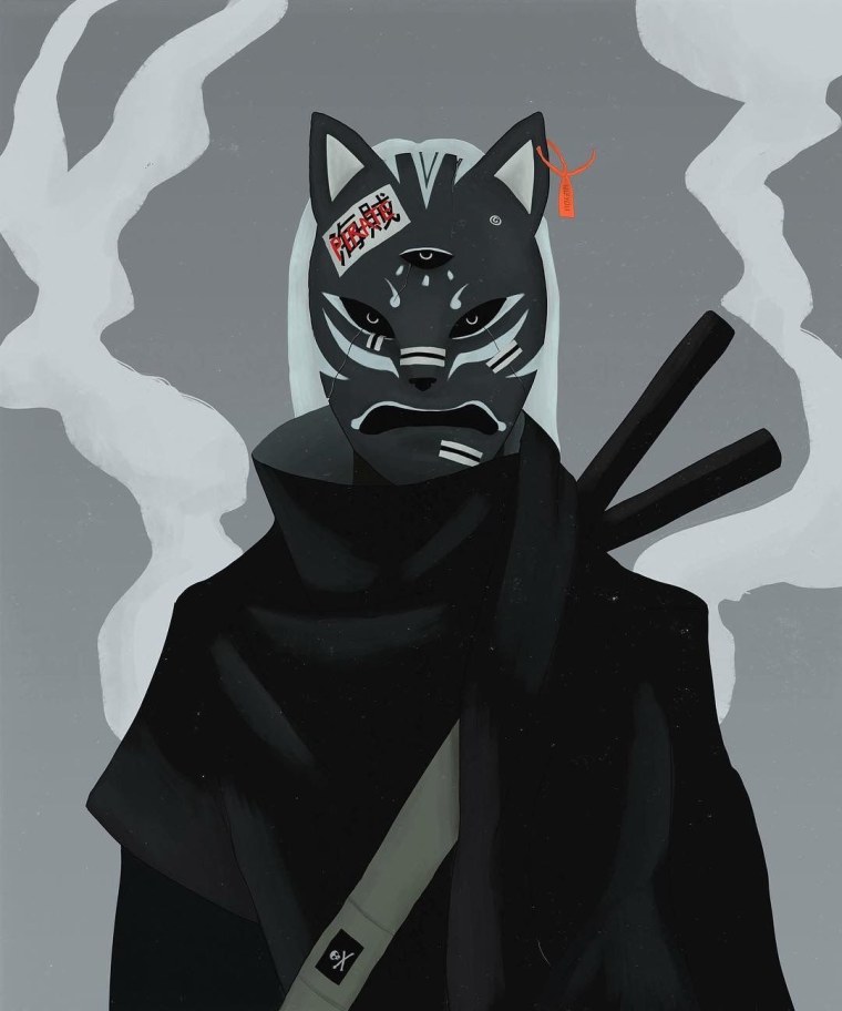 Самурай Кицунэ маска аниме