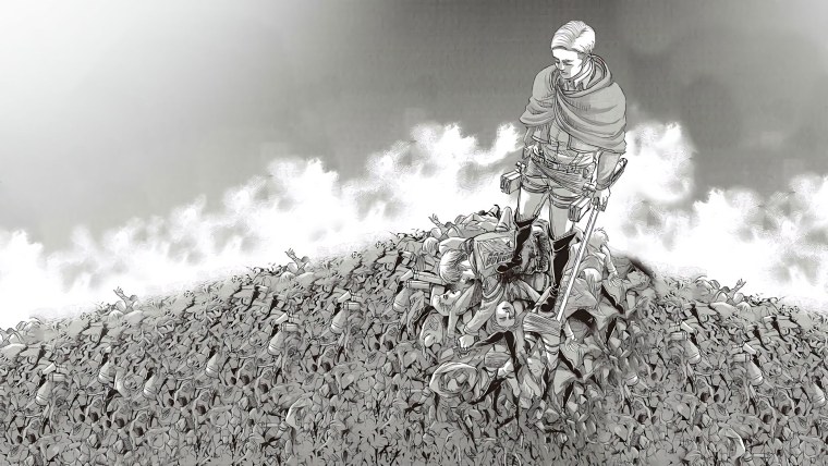 Эрвин атака титанов на горе трупов