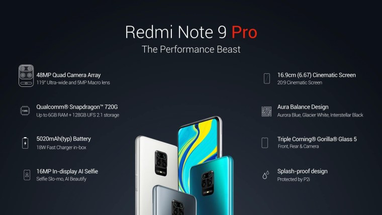 Xiaomi Redmi Note 9 Pro меню