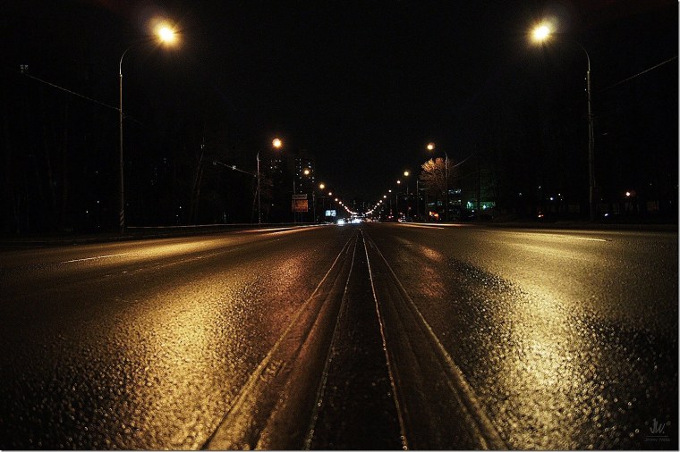 Ночной город дорога