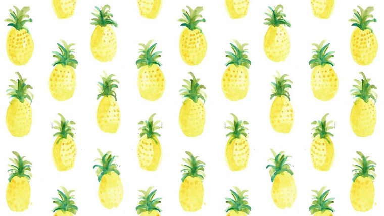 Принты с ананасами