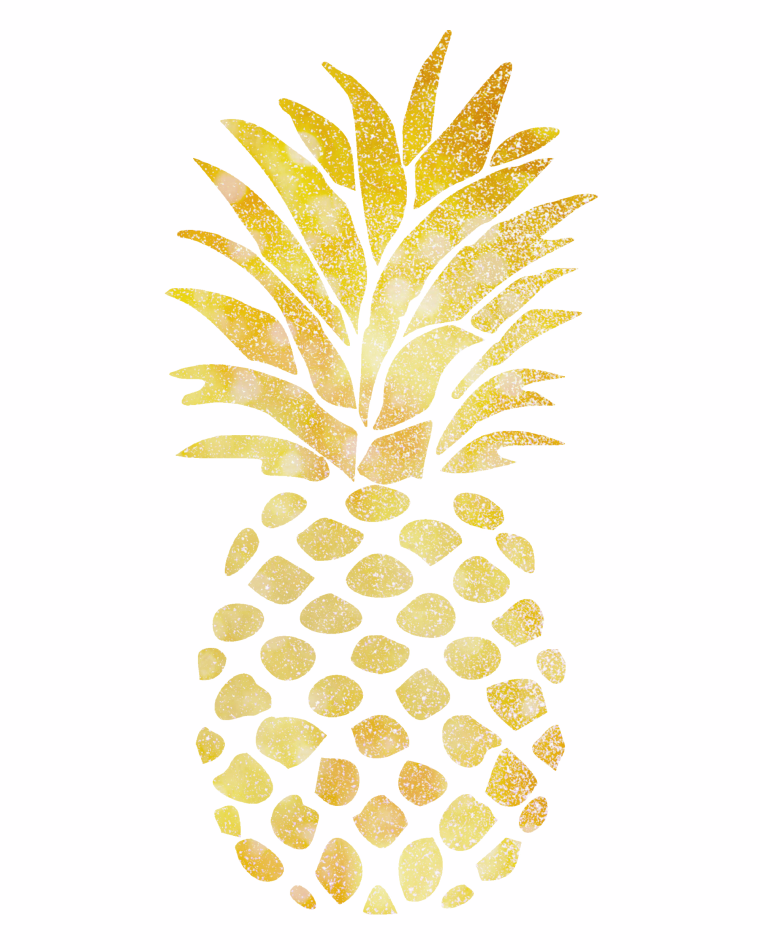 Принт арт ананас