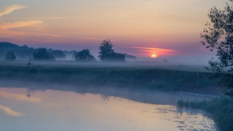 Рассвет туман