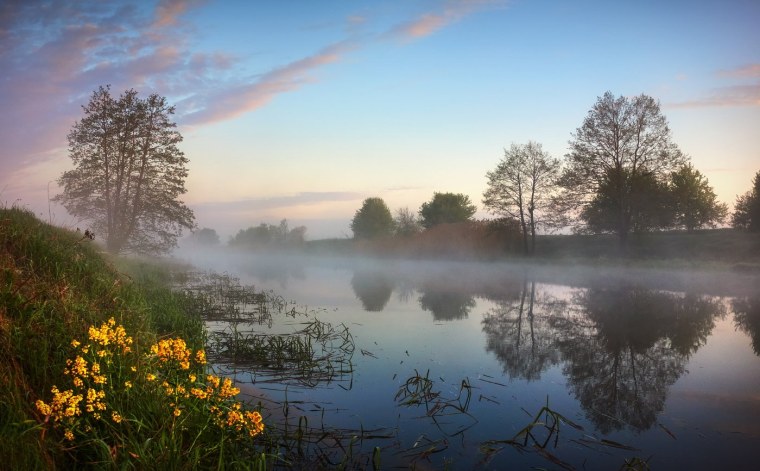 Лето река солнце