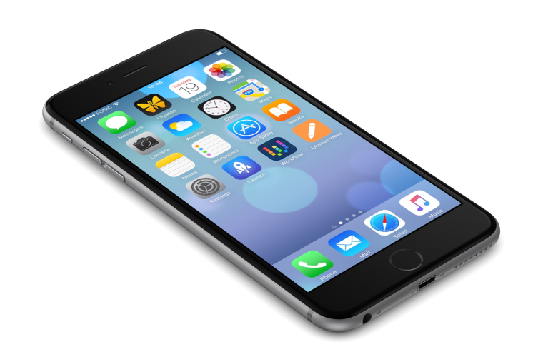 Смартфон на прозрачном фоне