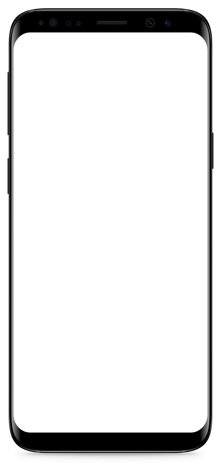 Смартфон на белом фоне