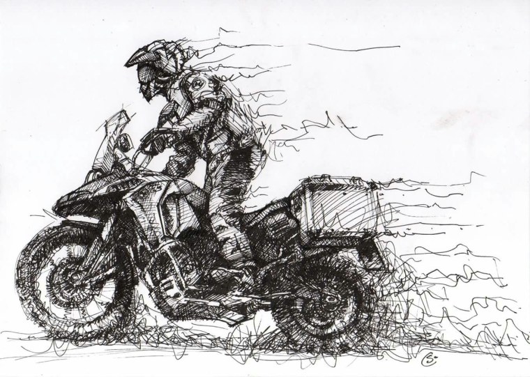 Тату мотоцикл эндуро