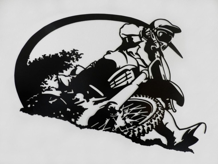 Трафарет мотоцикла на стену