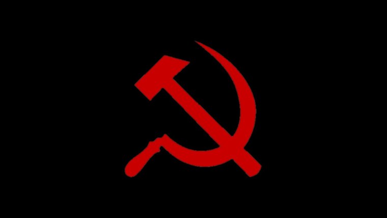 Серп и молот на Красном фоне