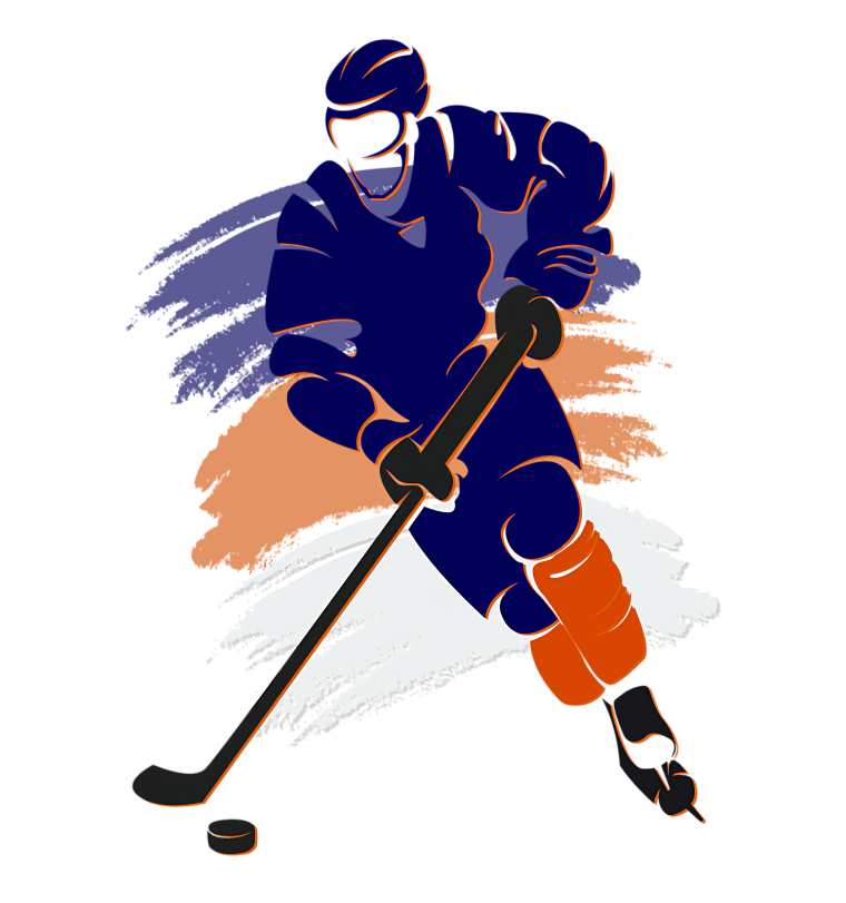НХЛ силуэт хоккеиста