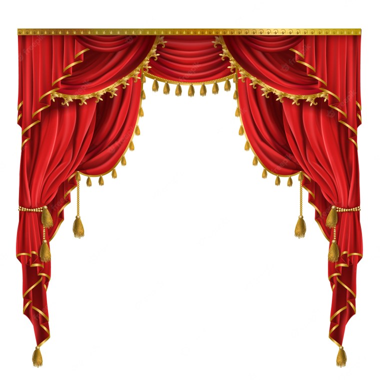 Театральные шторы для распечатки