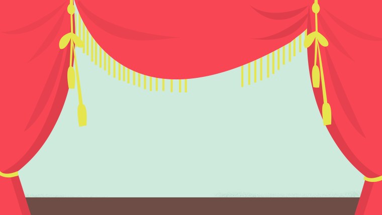 Мультяшная сцена театра