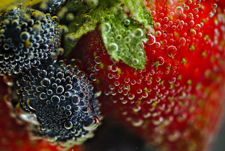 Макросъемка овощей и фруктов