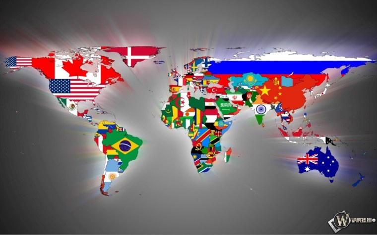 Карта мира с флагами