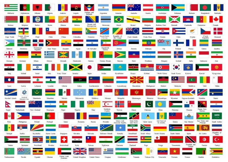 Флаги стран Евразии