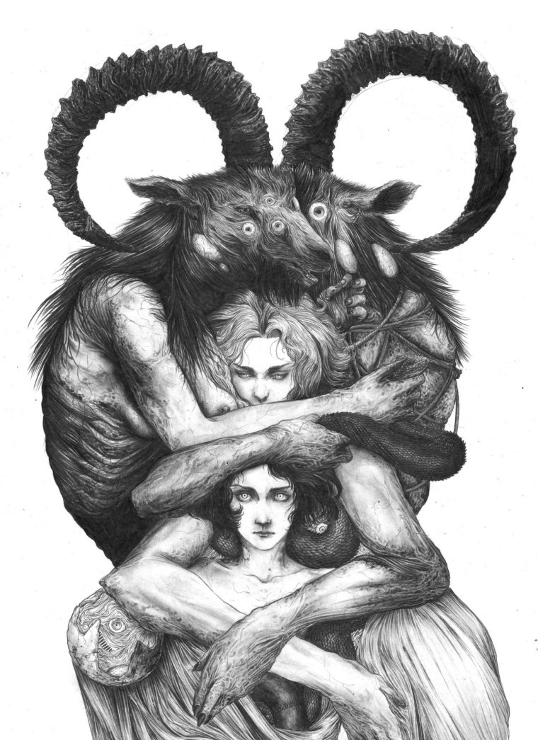 Дагдарион демон козерога тату