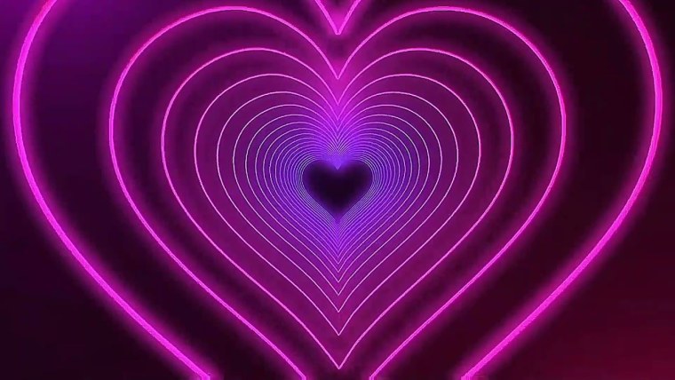 Неоновые сердечки из тик тока