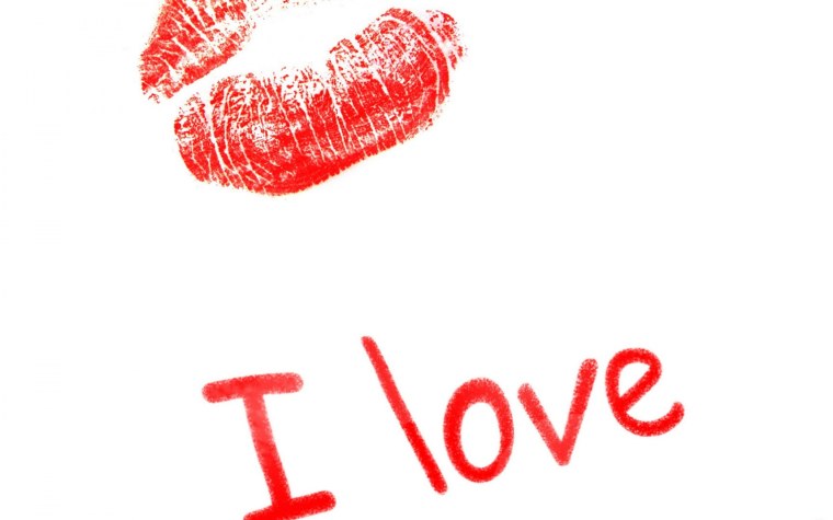 Я люблю на белом фоне