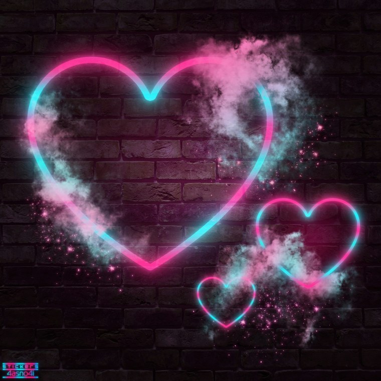 Неоновые сердечки