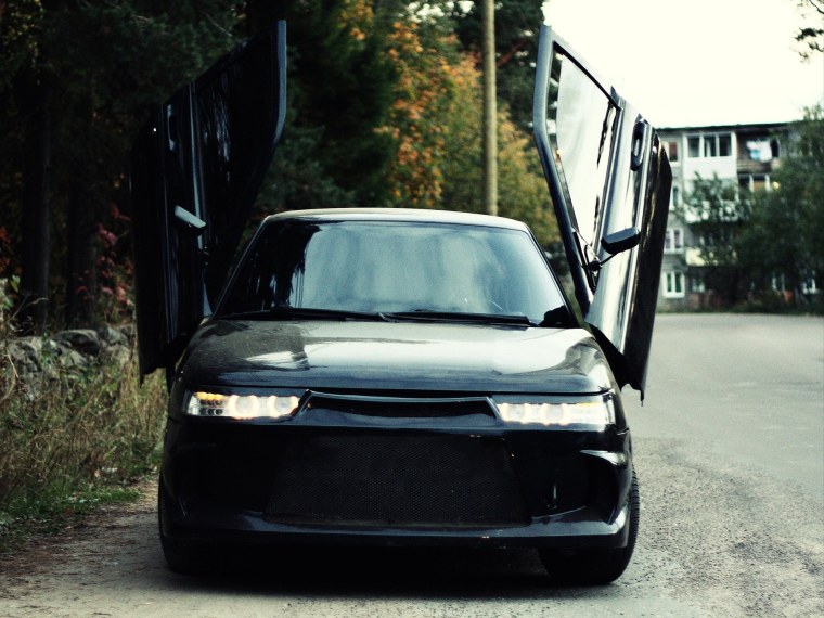 ВАЗ 2113 ламбо двери черная