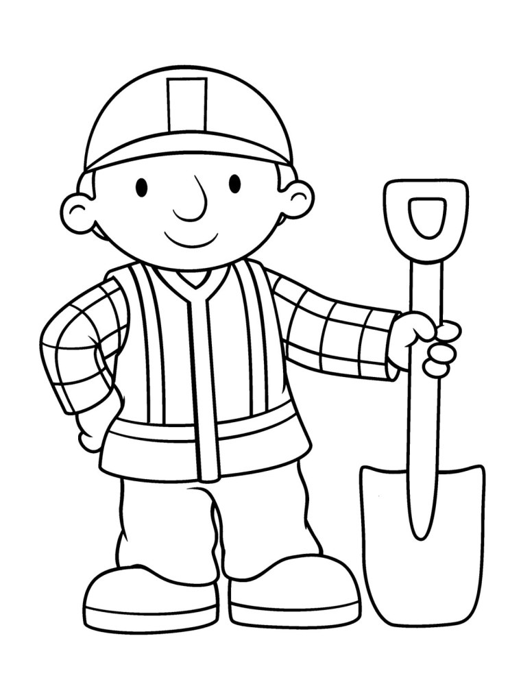 Раскраска Строитель