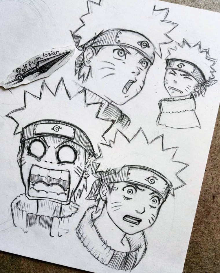 Наруто рисунок карандашом