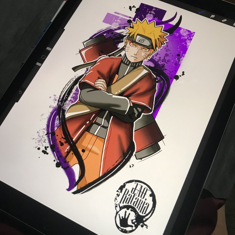 Наруто маркерами