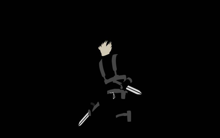 Аниме на черном фоне