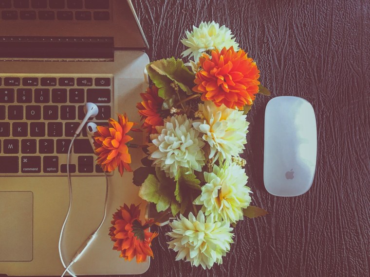 Букетик на ноутбуке