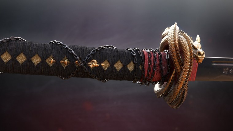 Катана с драконом