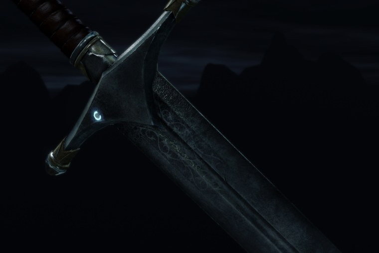 Меч на черном фоне