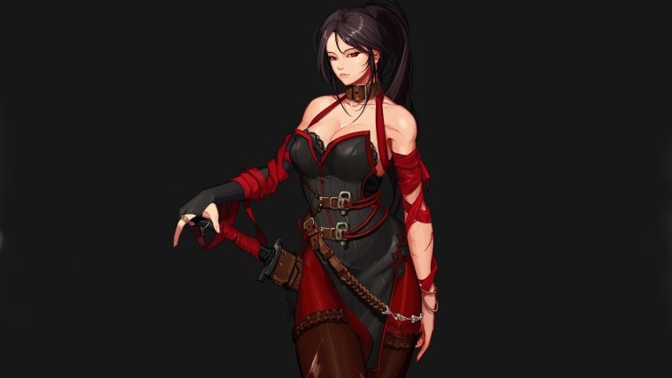 Девушка с мечом арт