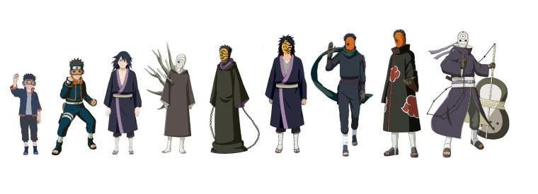 Обито с черным Зецу в полный рост