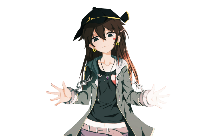 Аниме девочка вырезанная