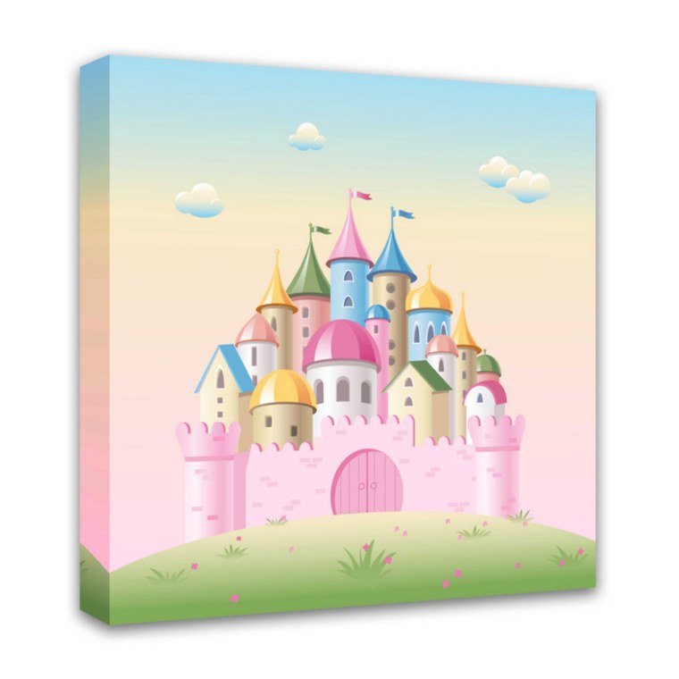 Замок принцессы на белом фоне