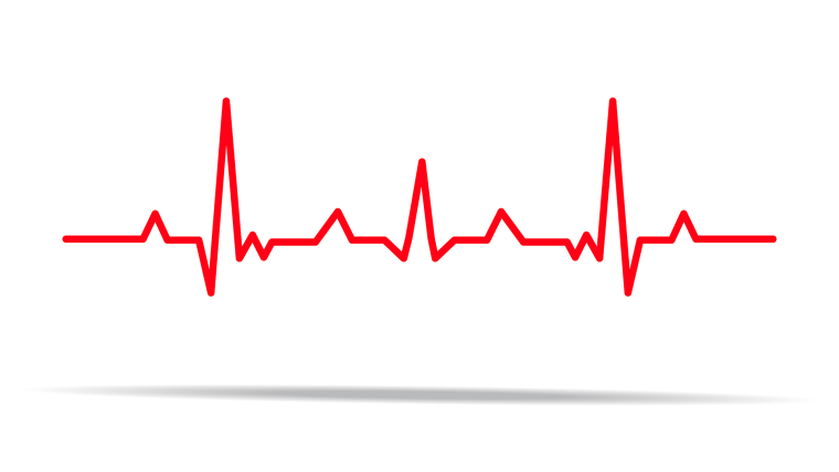 Линия кардиограммы вектор
