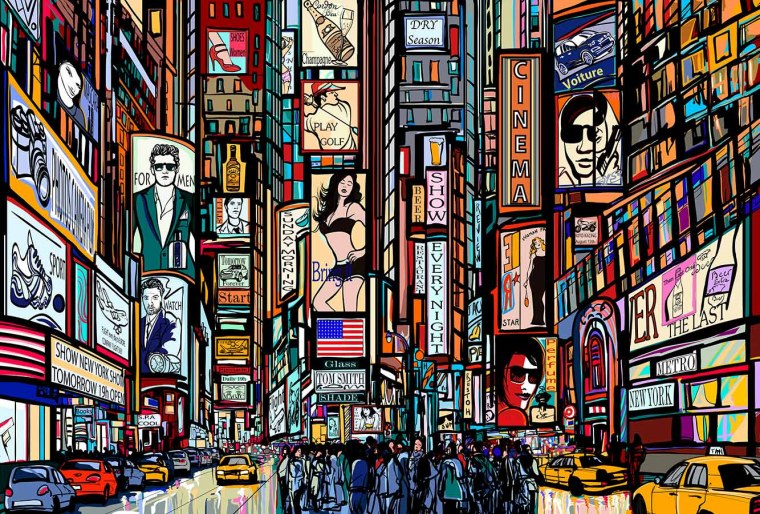 Нью-Йорк тайм сквер арт